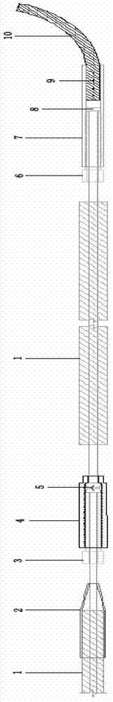 Hanging cable guiding device and method