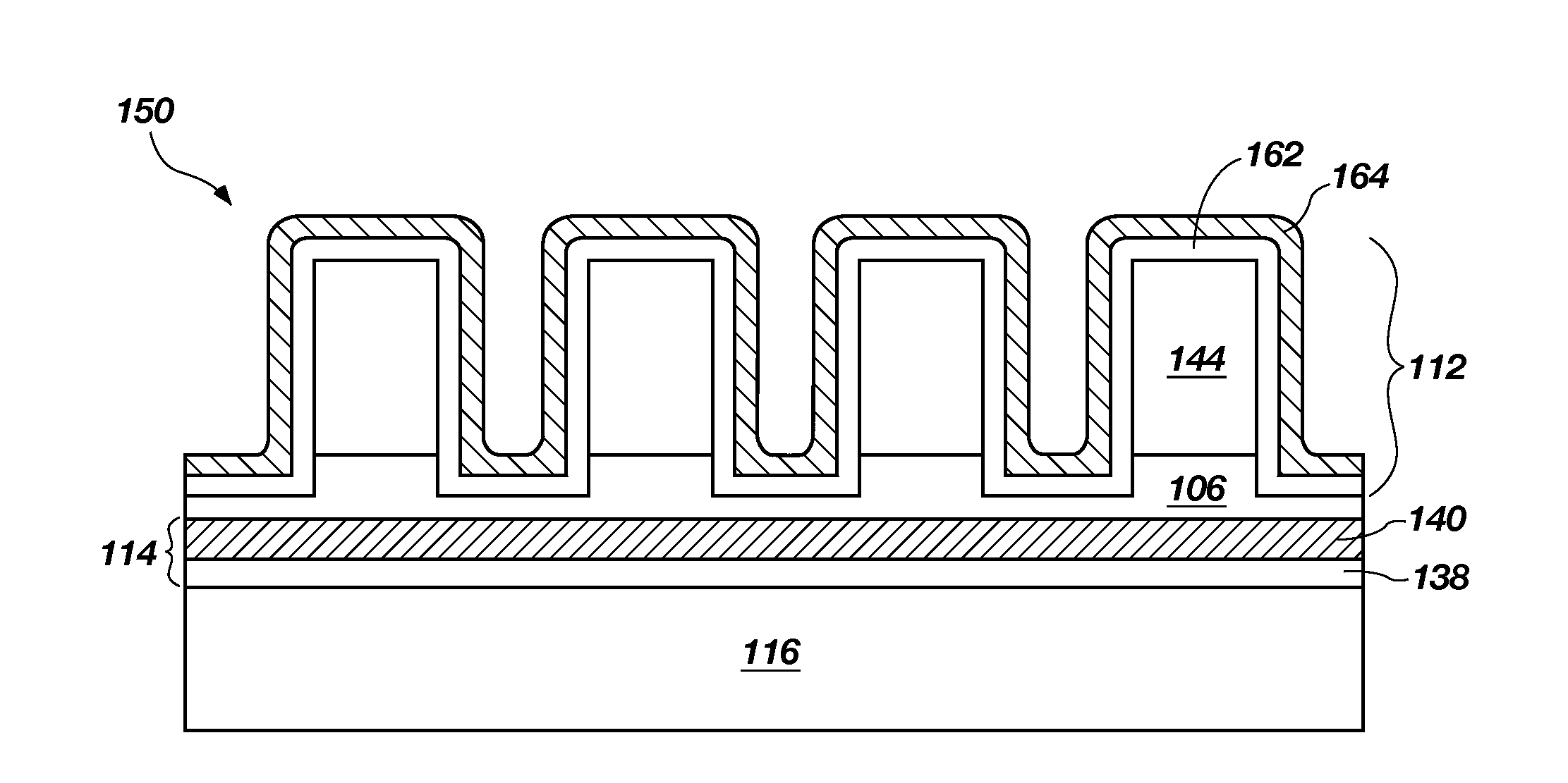 Semiconductor cells, arrays, devices and systems having a buried conductive line and methods for forming the same