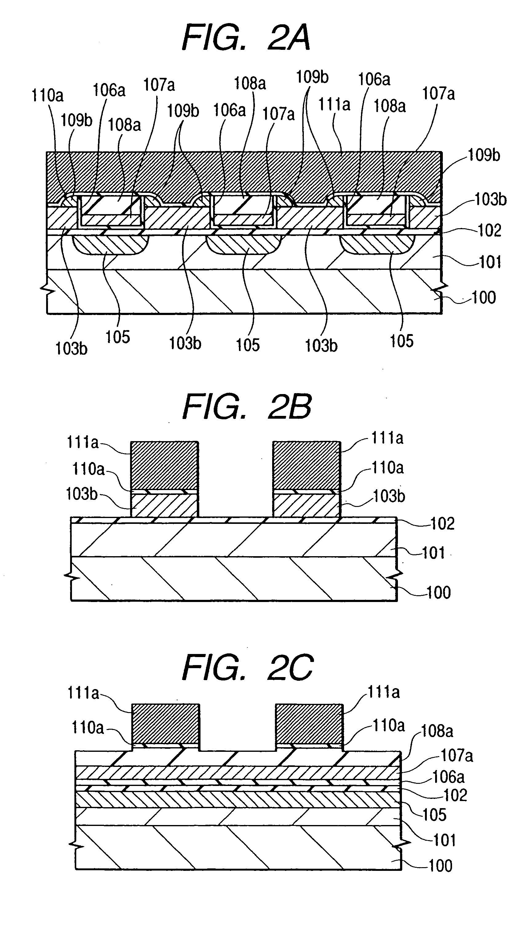Semiconductor integrated circuit device including first, second and third gates