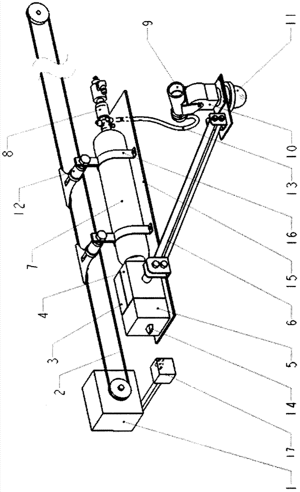 Cable traction type intelligent fire extinguishing device