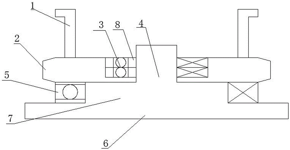 Axis-around operating structure of circular weft knitting machine
