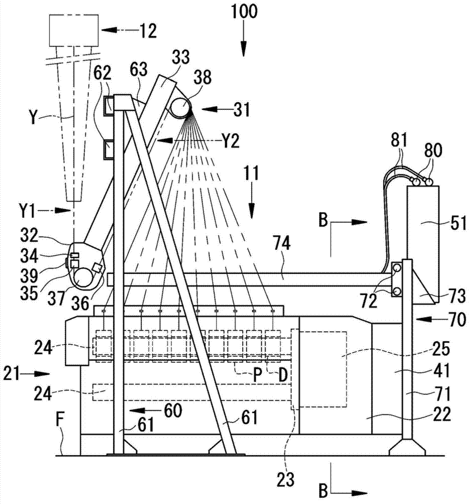 Take-up apparatus and take-up facility