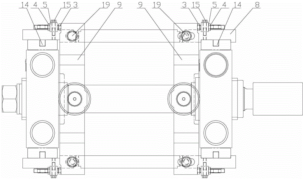 A side vertical roller frame of a guide column type pipe welding machine