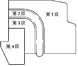 Al2O3-SiO2 content-graded refractory brick for stamp-charging coke oven