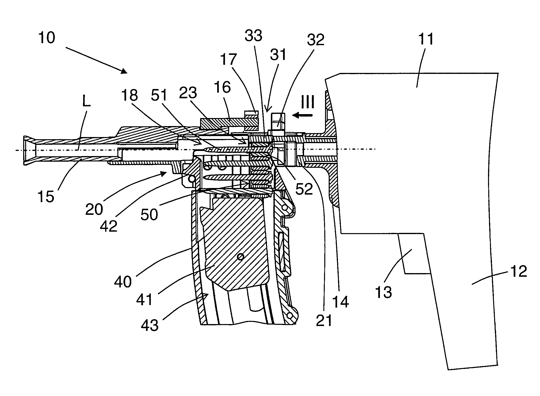 Switching adapter for individual settings with hand-held setting tool
