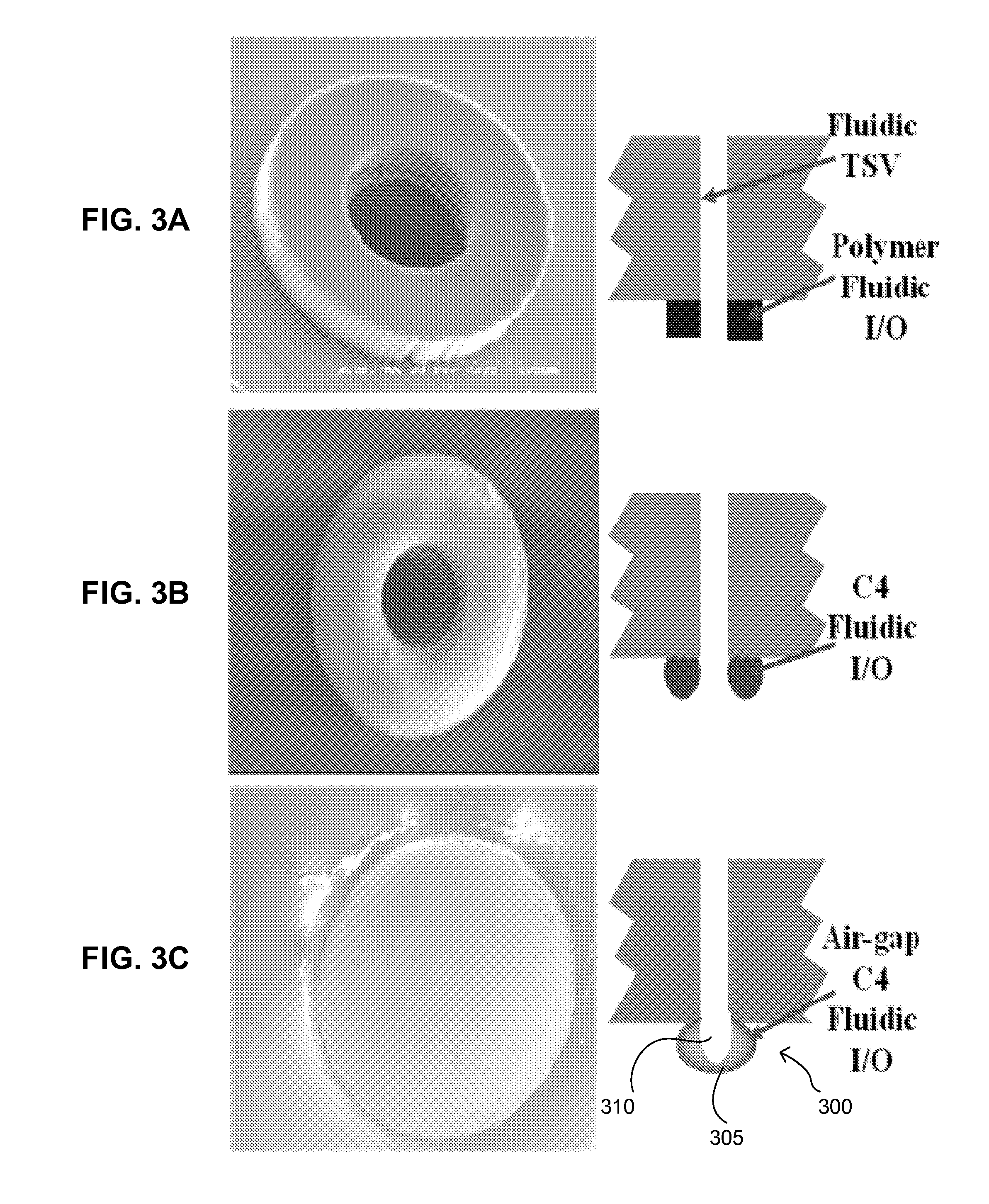 Air-gap c4 fluidic I/O interconnects and methods of fabricating same