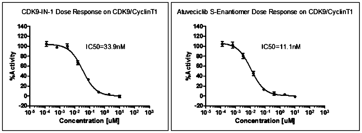 Method for rapidly detecting activity of CDK9/CyclinT1 enzyme and application of method