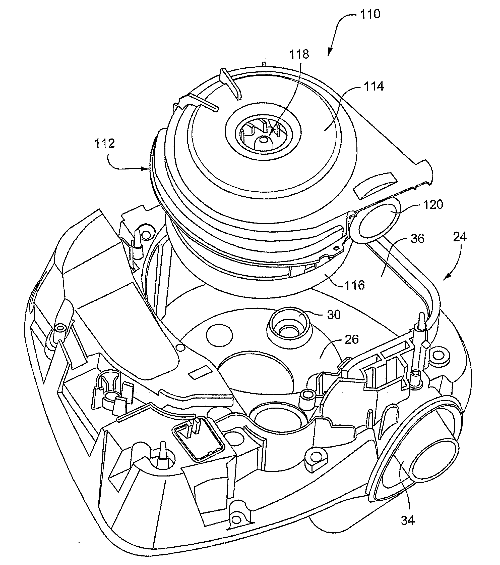 Single or multiple stage blower and nested volute(s) and or impeller(s) thereof
