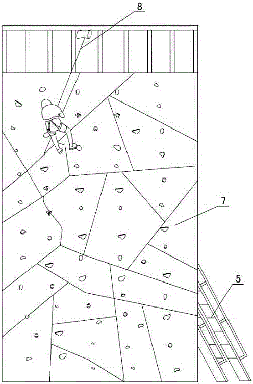 Integrated training platform for fire-fighting escape and climbing