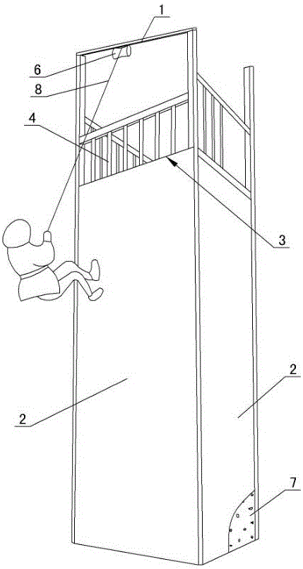 Integrated training platform for fire-fighting escape and climbing