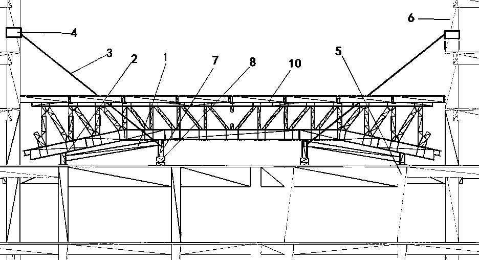 Multi-directional unloading system and construction method for assembling steel corridor by same