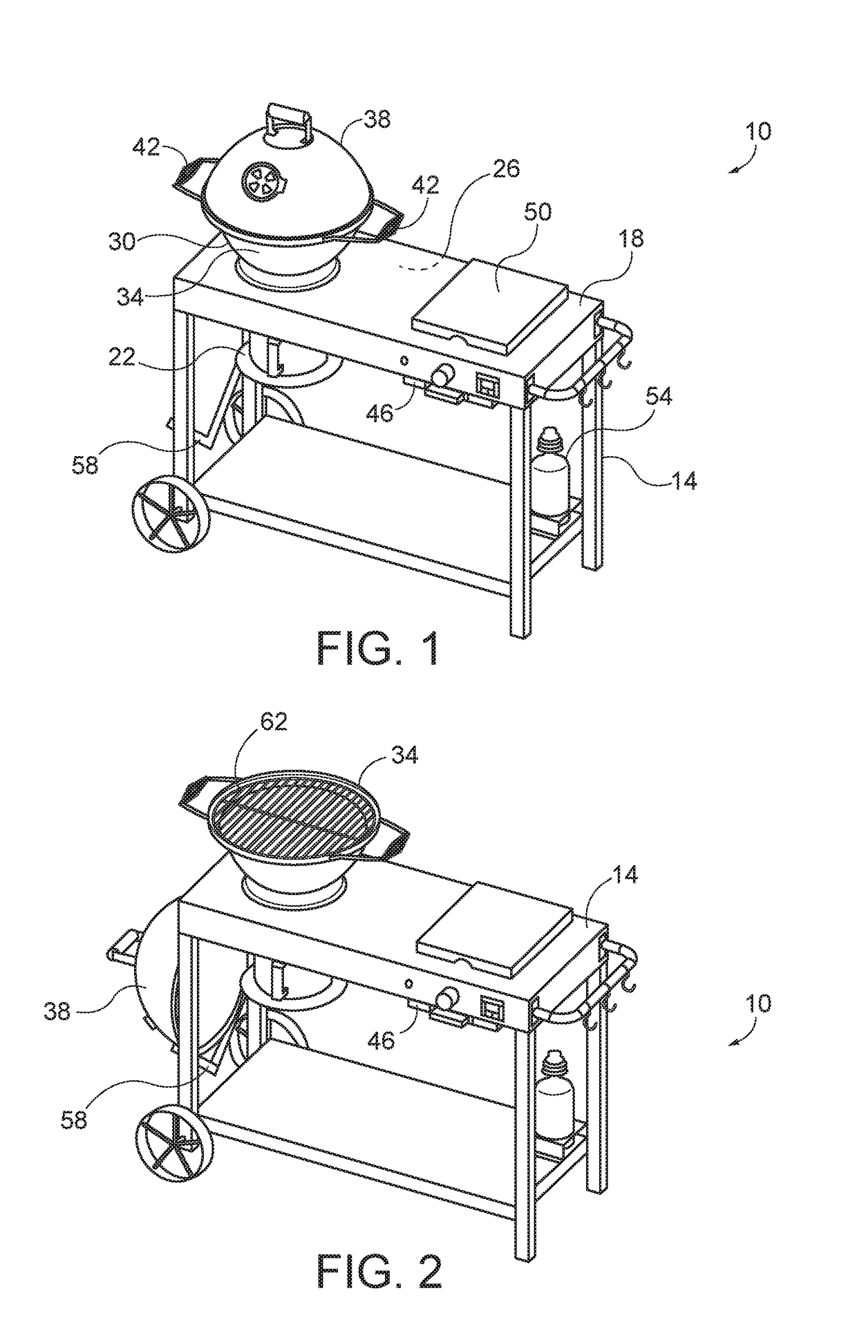 Charcoal grill apparatus and method