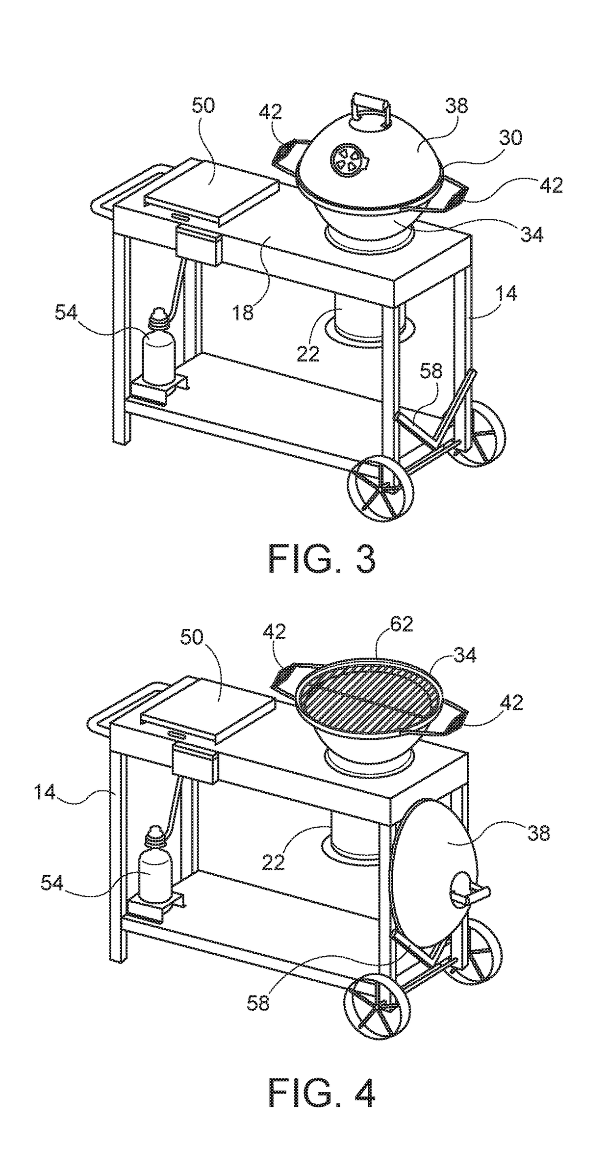 Charcoal grill apparatus and method