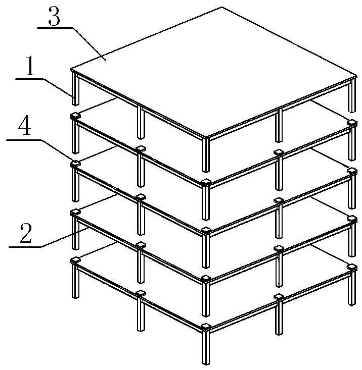 Friction pendulum connected fabricated steel structure system and design method thereof
