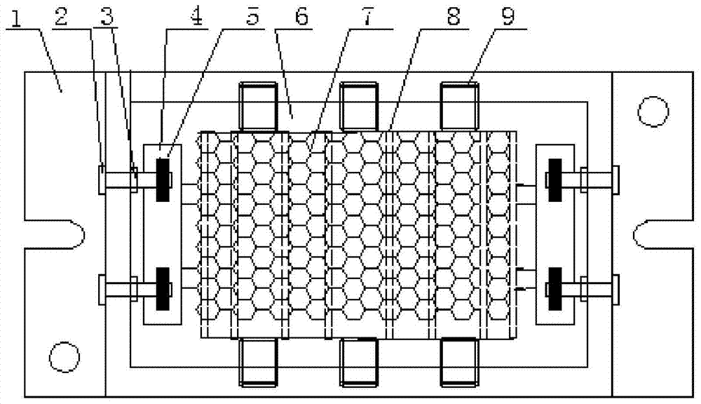 A processing method for ice-fixed metal honeycomb workpiece