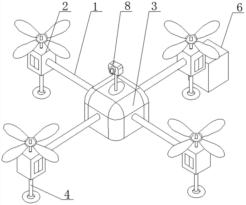 Adaptive flying adsorption wall-climbing robot