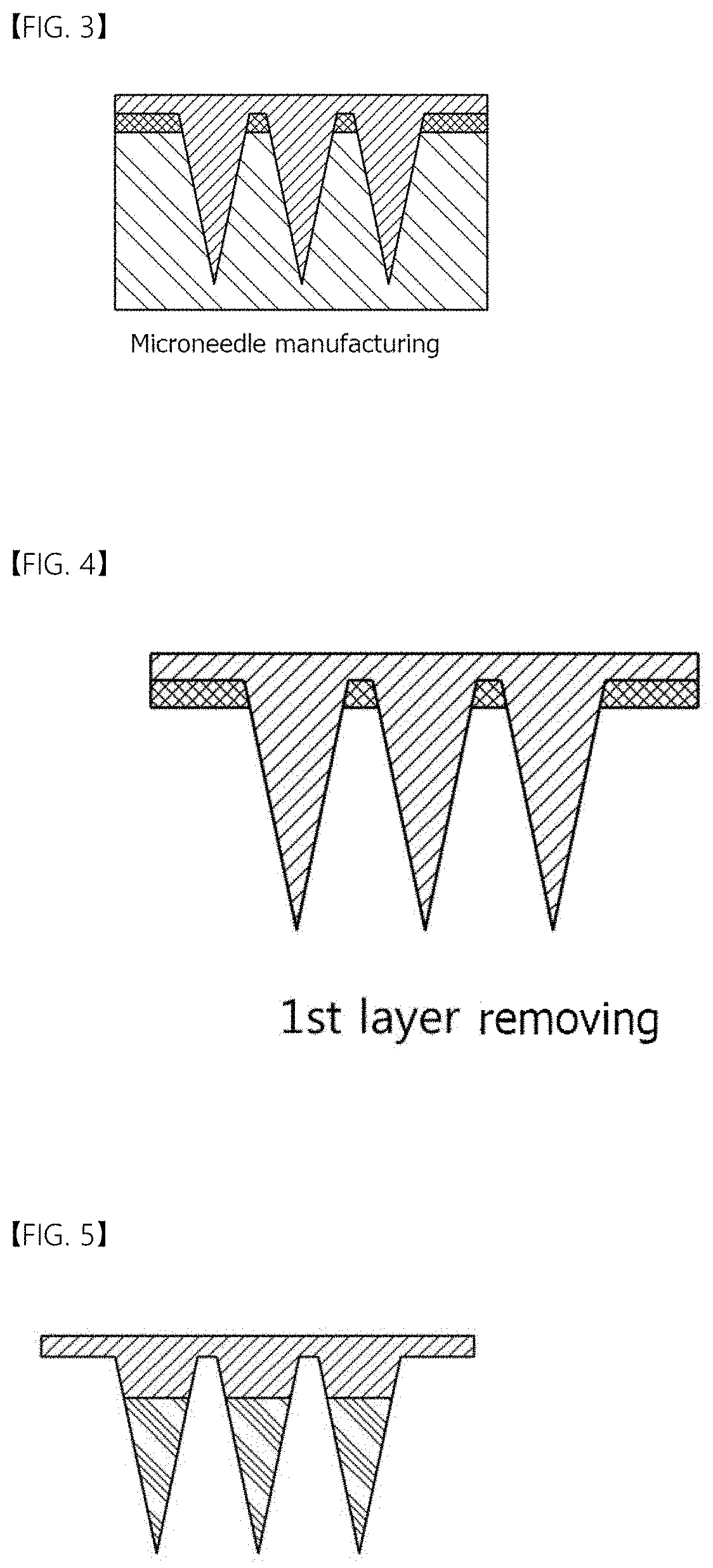 Method and device for manufacturing microneedle having coating part on tip thereof