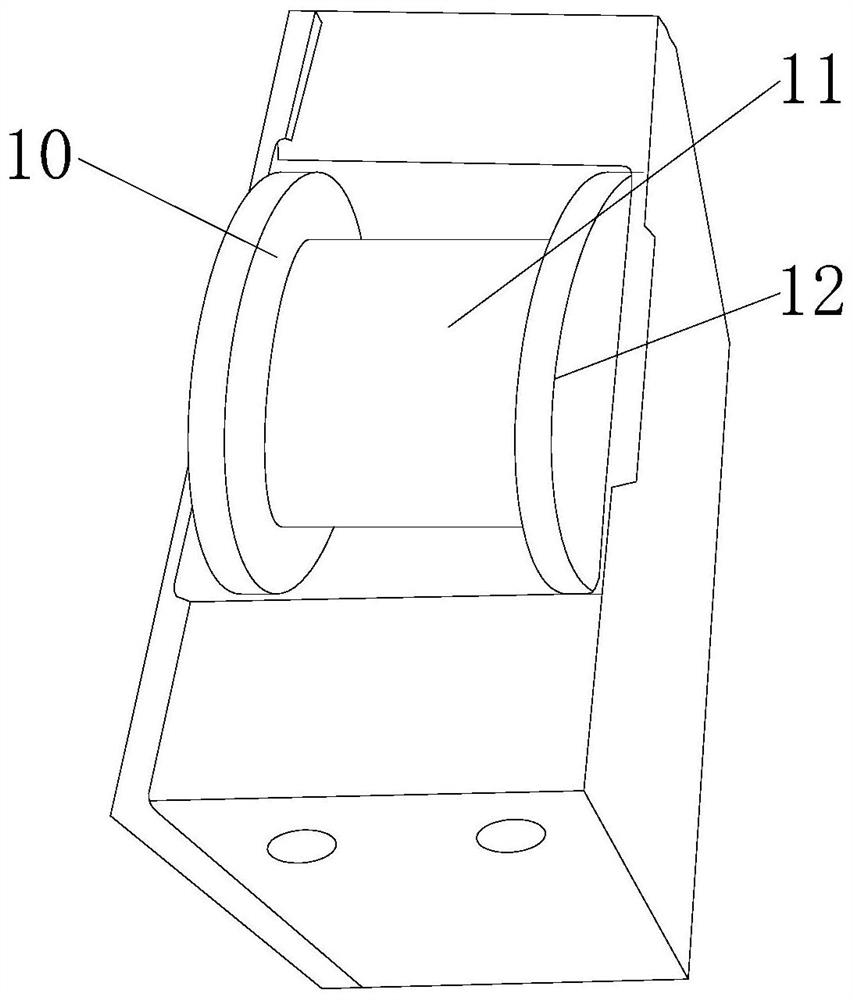 Traveling crane guide rail sliding device for hoisting equipment