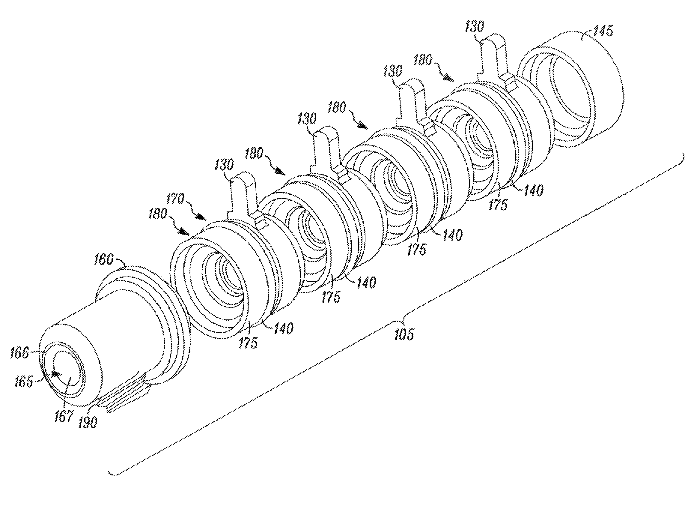 Internal hermetic lead connector for implantable device
