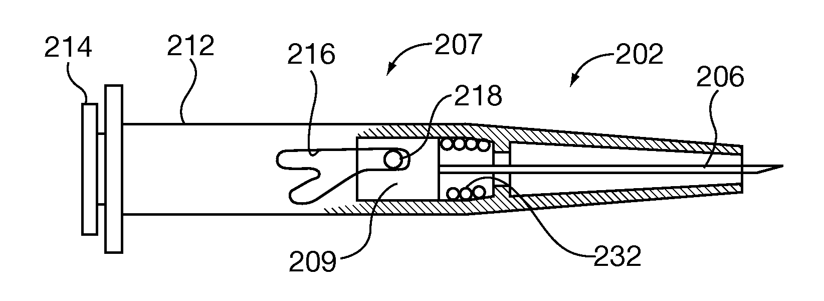 Protective guard for needles of injection devices