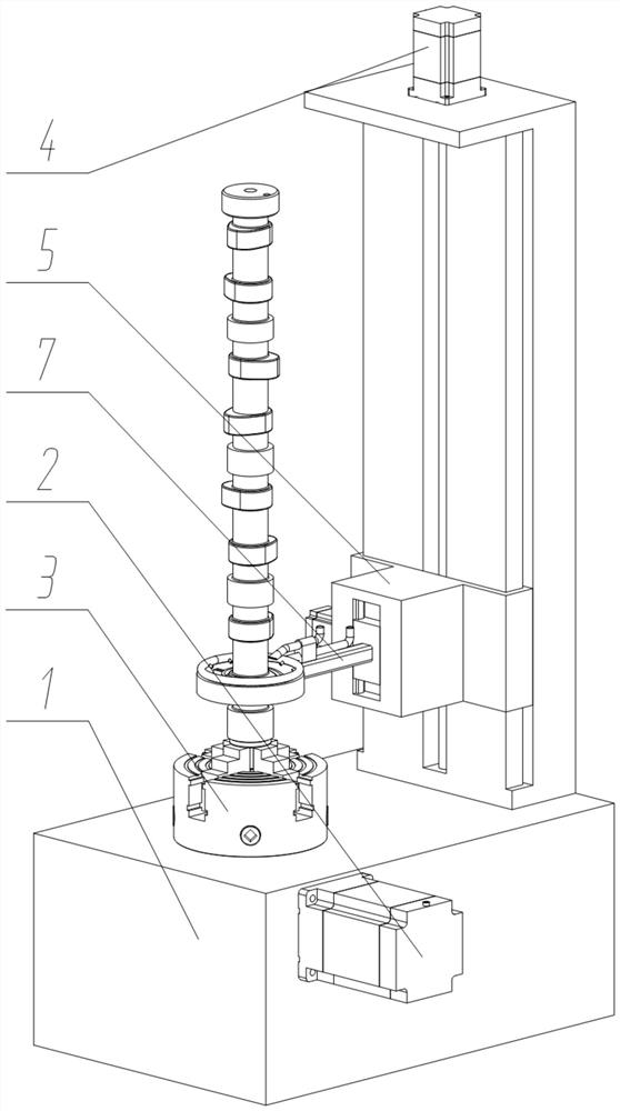 Special camshaft high-frequency quenching device