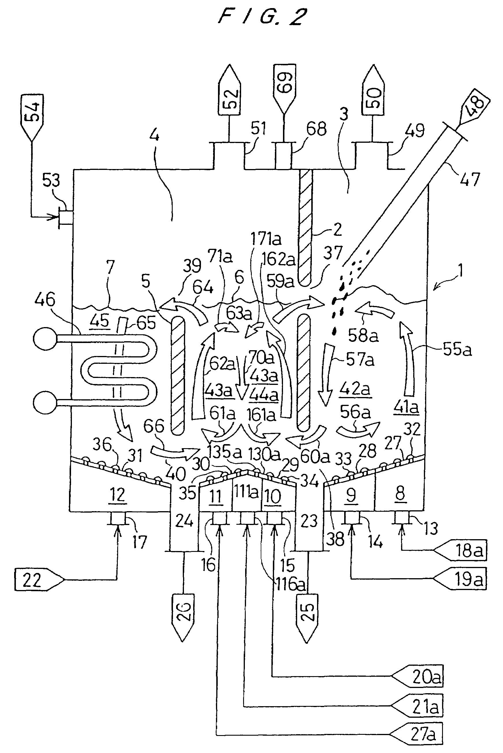 Fluidized-bed gasification and combustion furnace