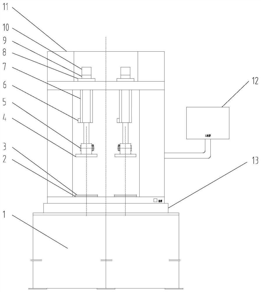 Multi-head electric servo pressing device