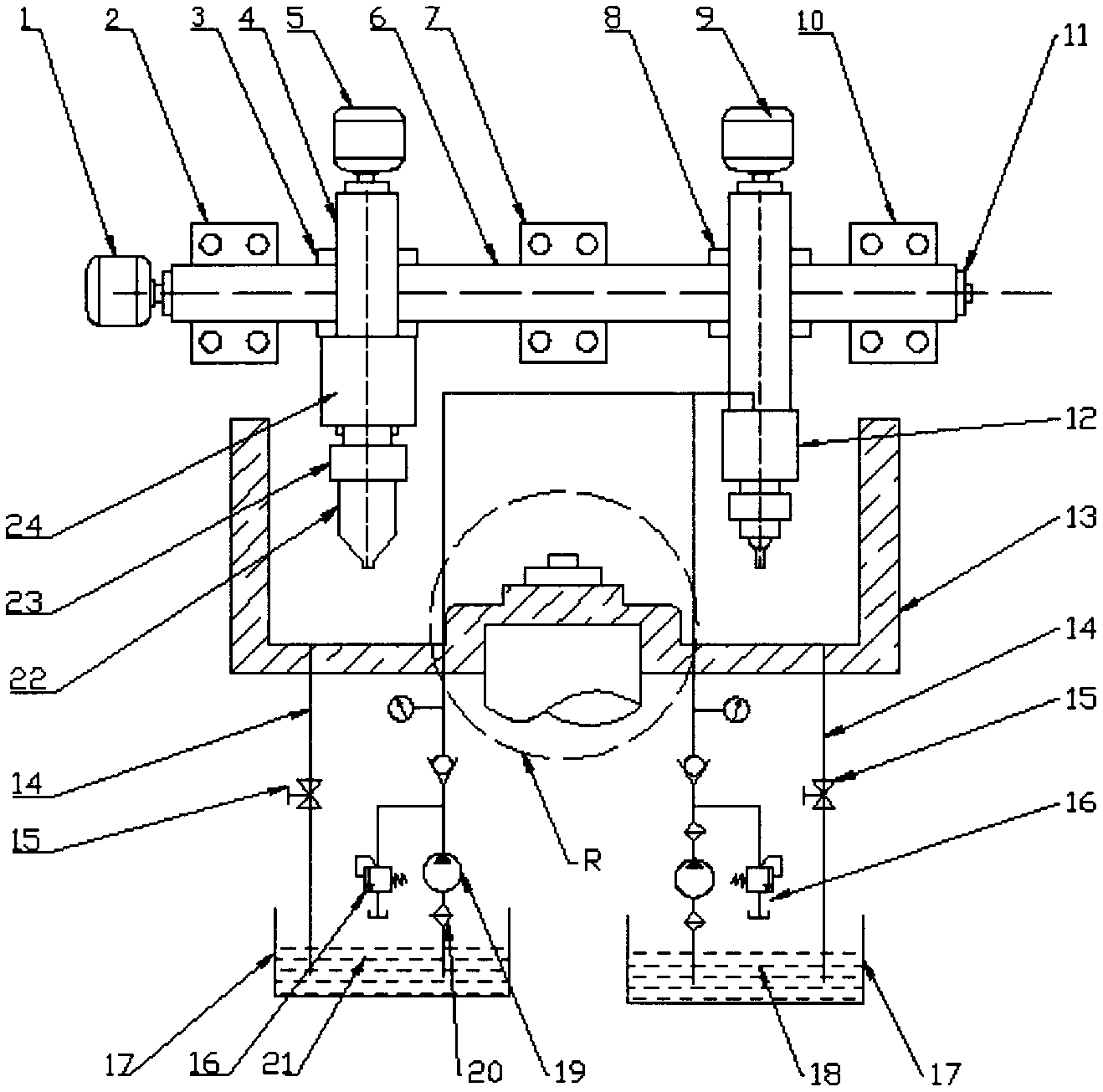 Combined laser-electric spark-electrolysis machining method and device for micro holes with countersunk heads