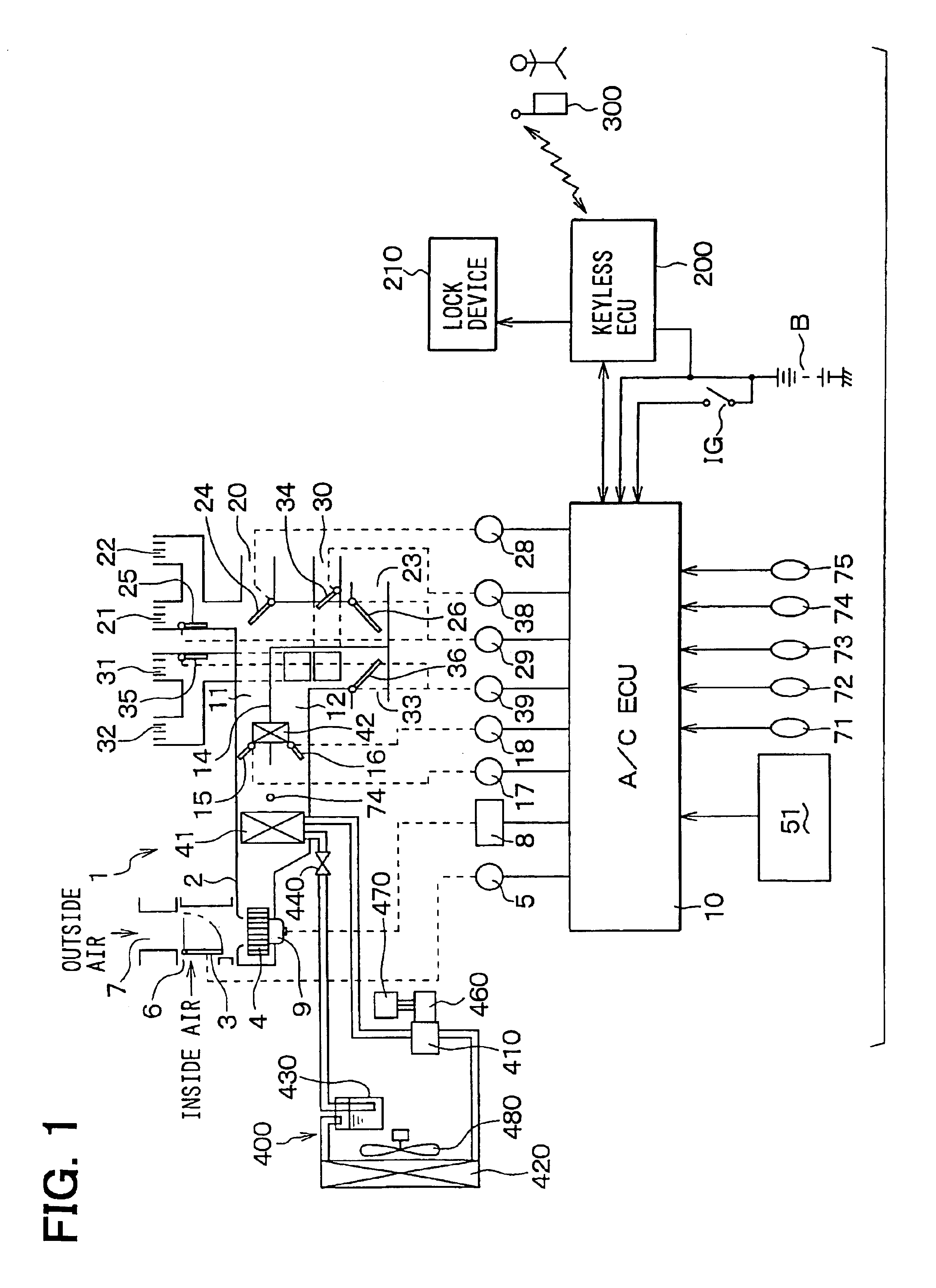Vehicle air conditioner and vehicle ventilation system