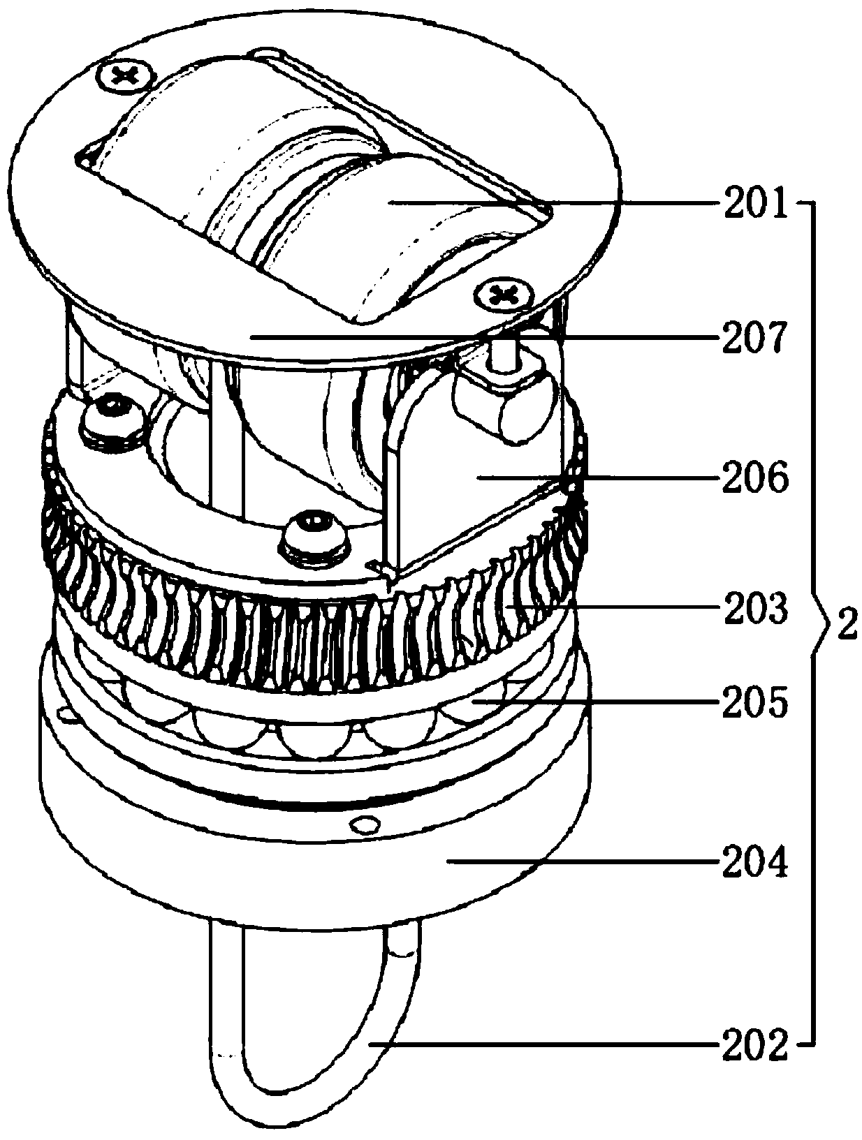 Steering-type conveying diversion module