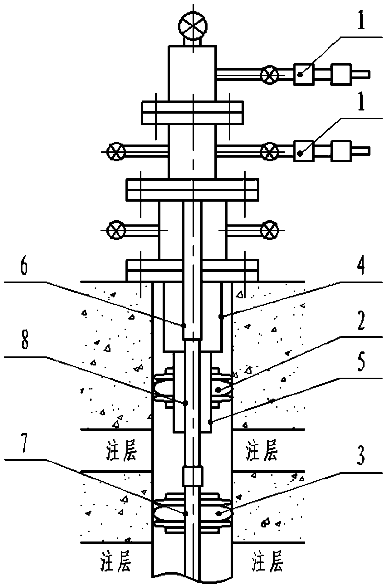 Drillable bridge plug double-pipe separate injection tool