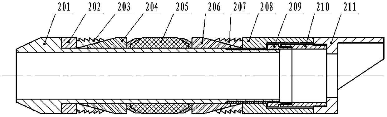 Drillable bridge plug double-pipe separate injection tool