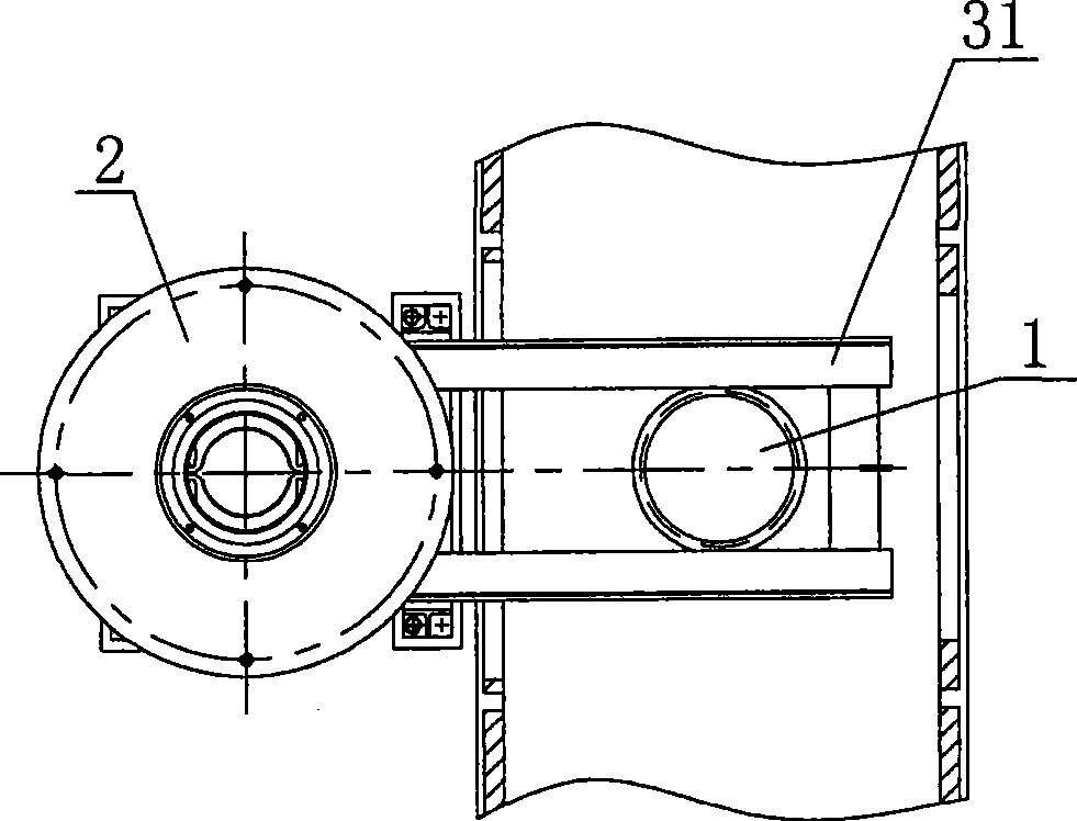 Tool for mounting lower prestressing nut