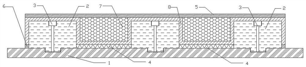 Grid-reinforced foam sandwich composite material preform and its forming method