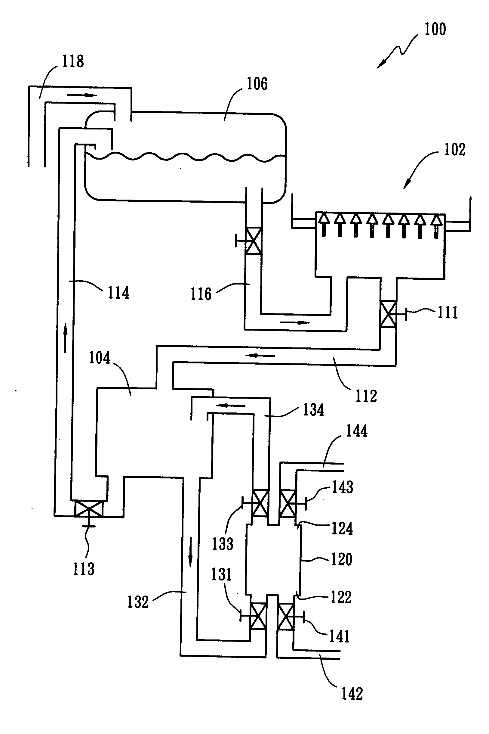 Method for treating the etching solution
