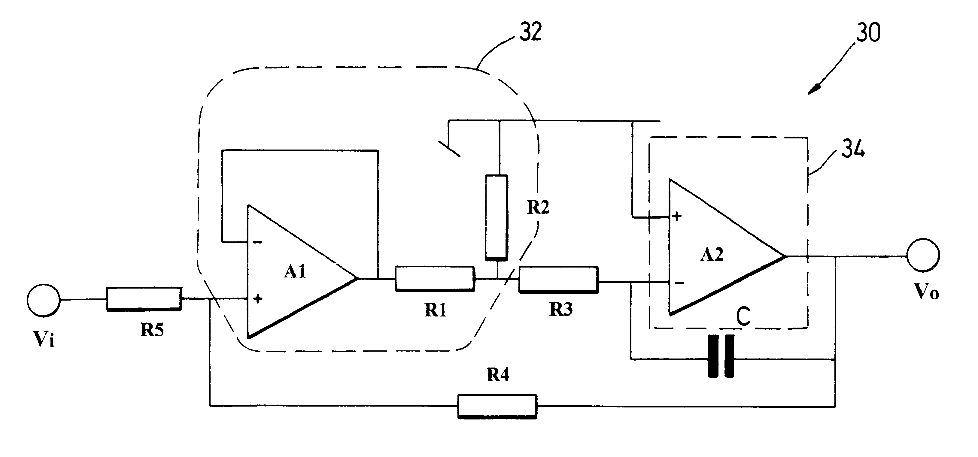 Fully integrated long time constant integrator circuit