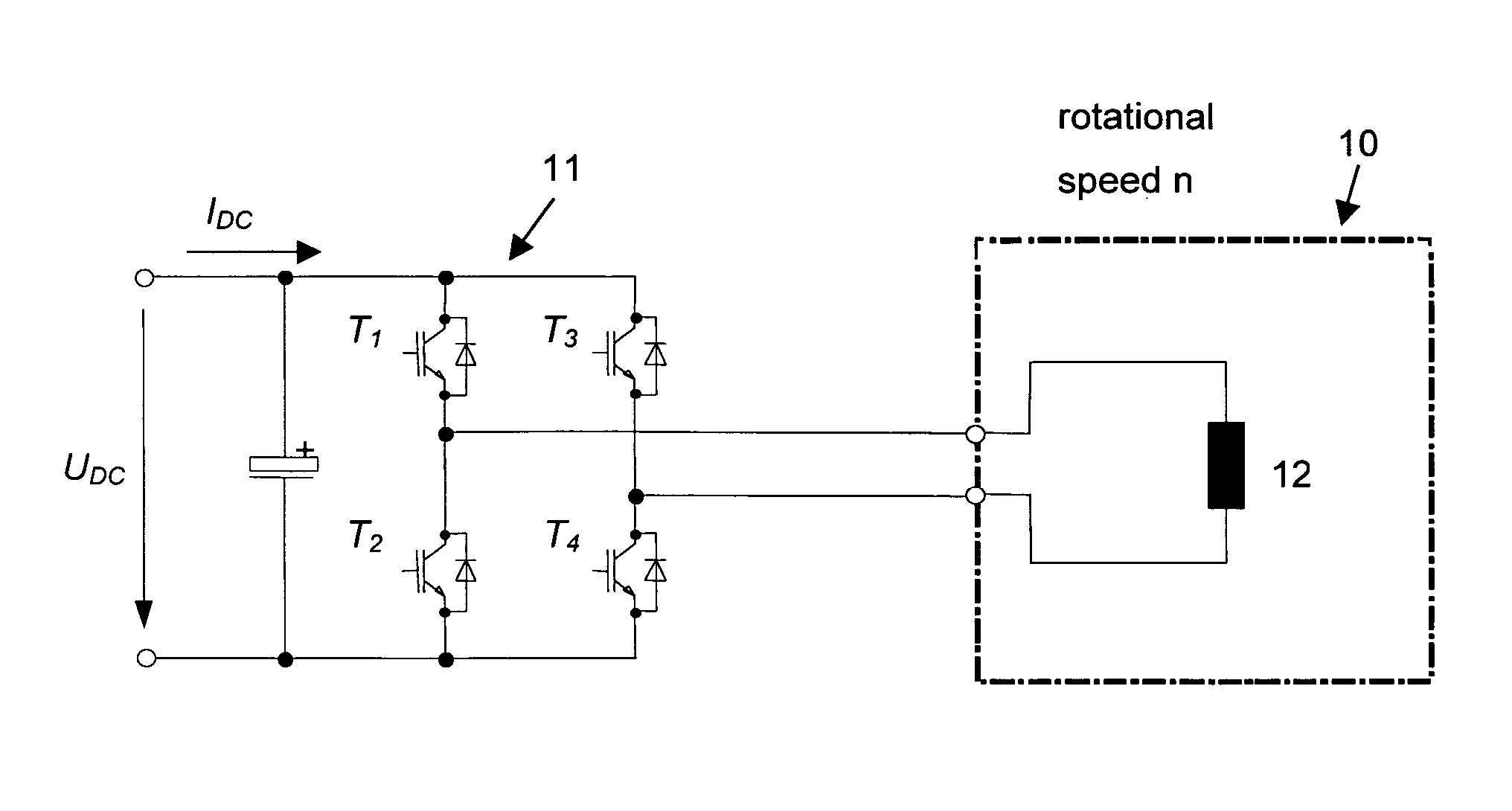 Method for optimizing the efficiency of a motor operated under a load