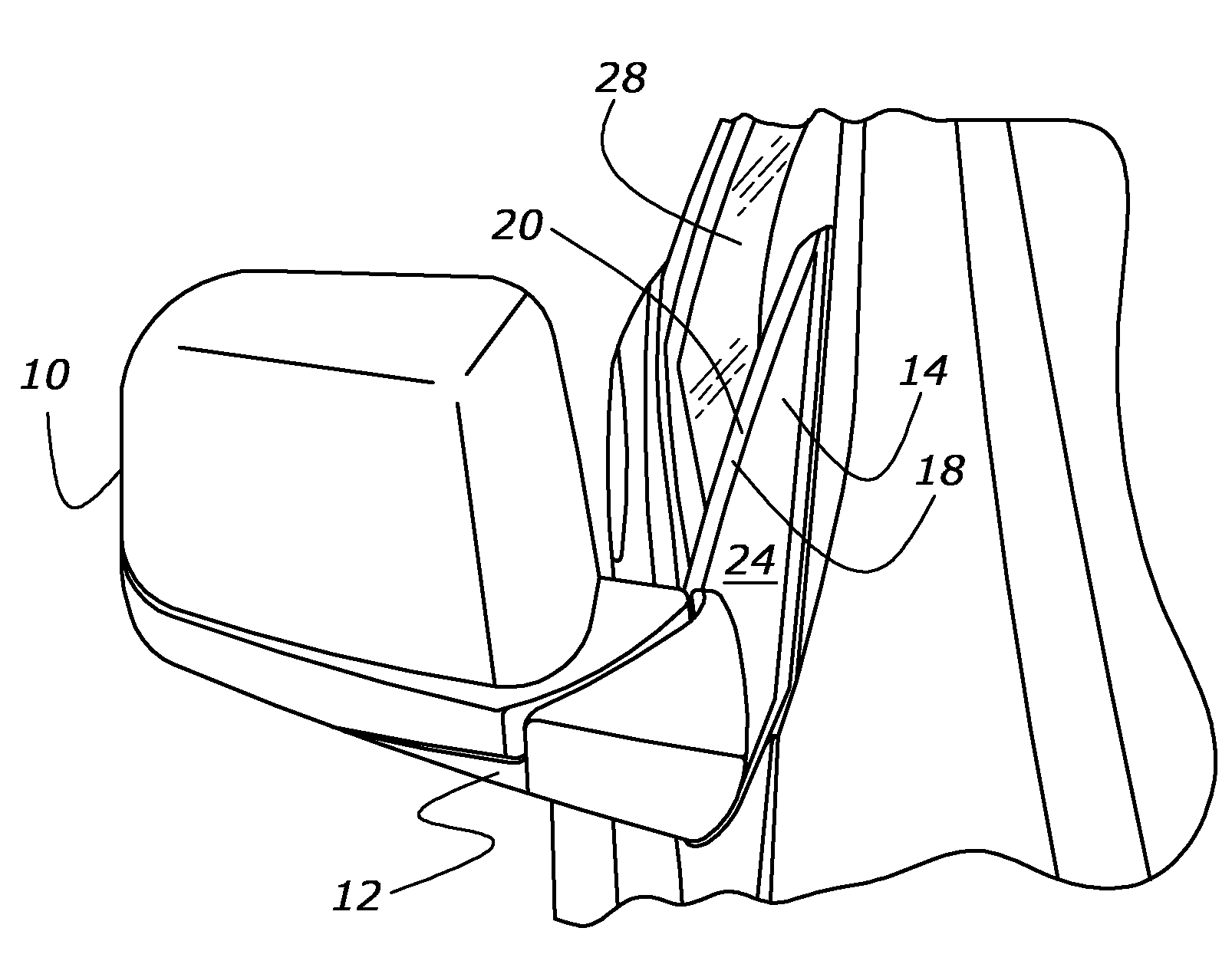 Exterior mirror sail air flow spoiler