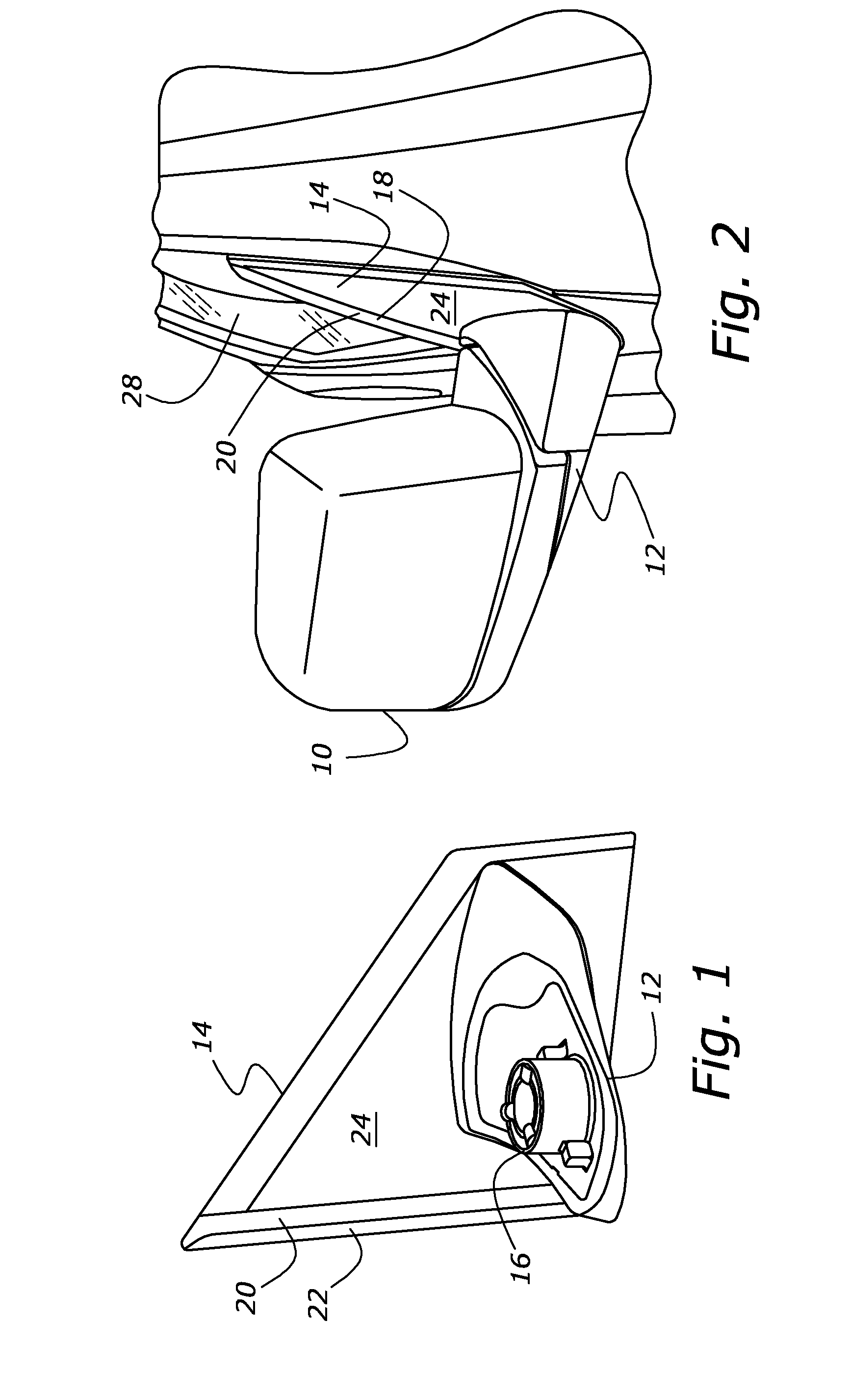 Exterior mirror sail air flow spoiler