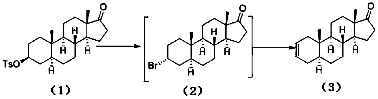 Preparation method of rocuronium bromide intermediate 5alpha-sterane-2-ene-17-one