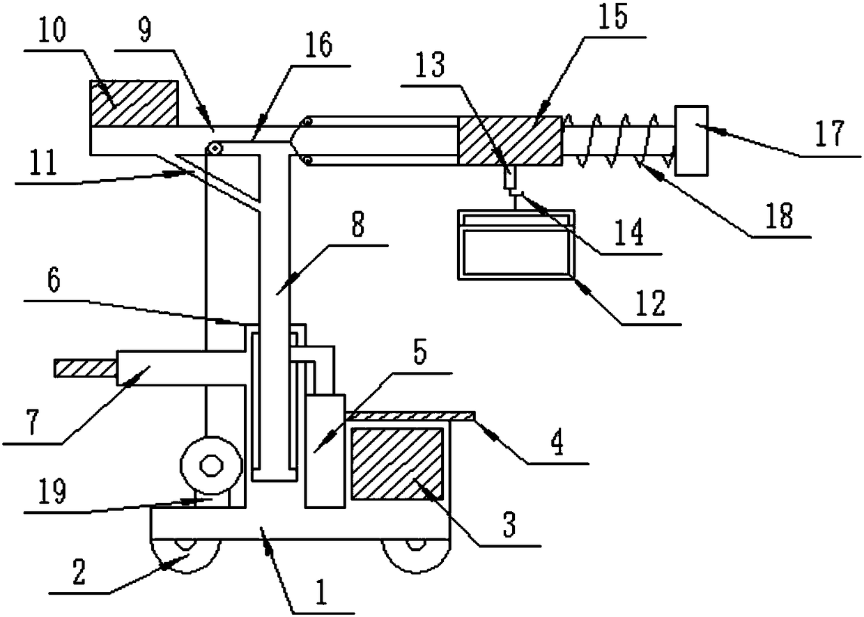 Low-storey material transporting device for construction