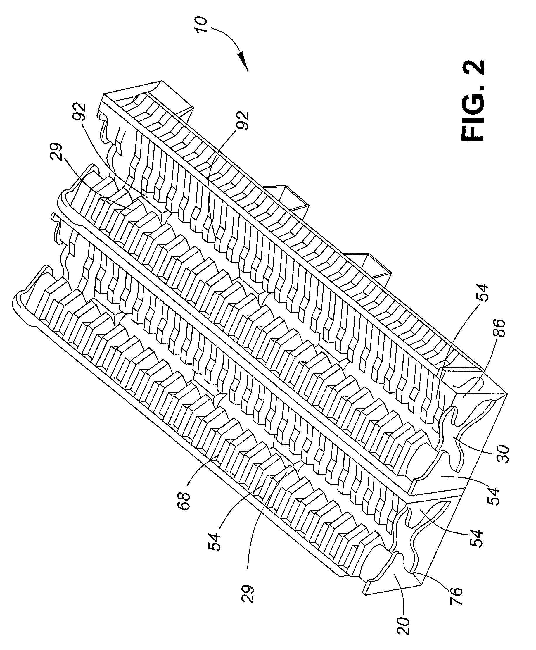 Light weight product cushioning device