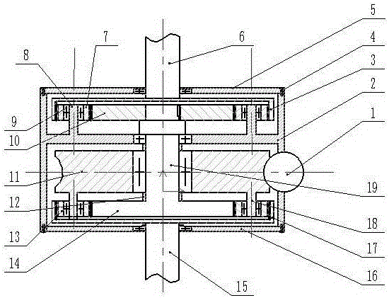 Active steering and coupling device based on double-row planetary gear trains for automobile front wheels