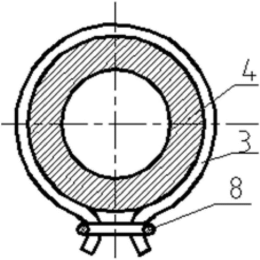A processing method of a steel split ring and a device for realizing the method