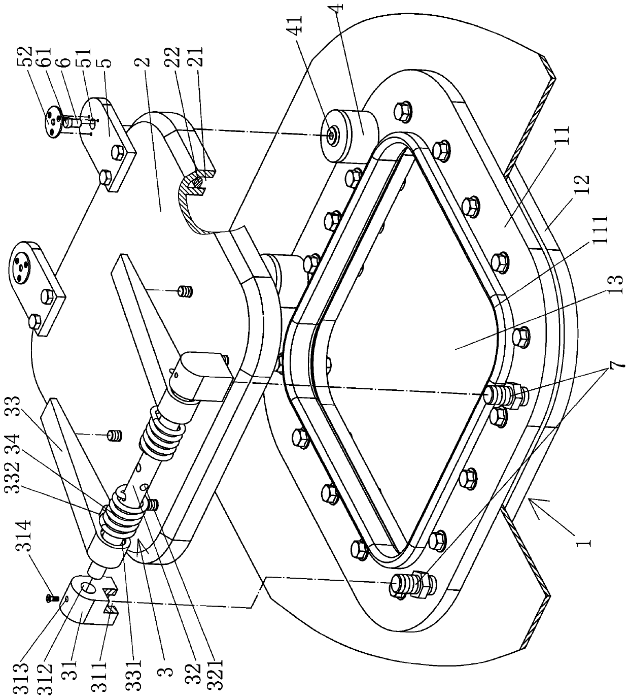 Pressure relief valve with rapid cover opening function