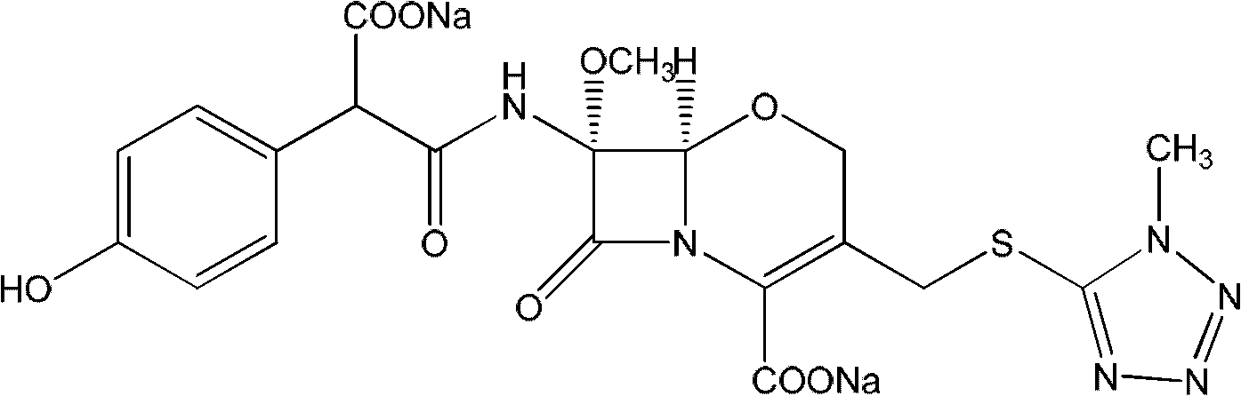 Latamoxef aluminium chloride (stannum)-anisole complex, as well as preparation method and application thereof