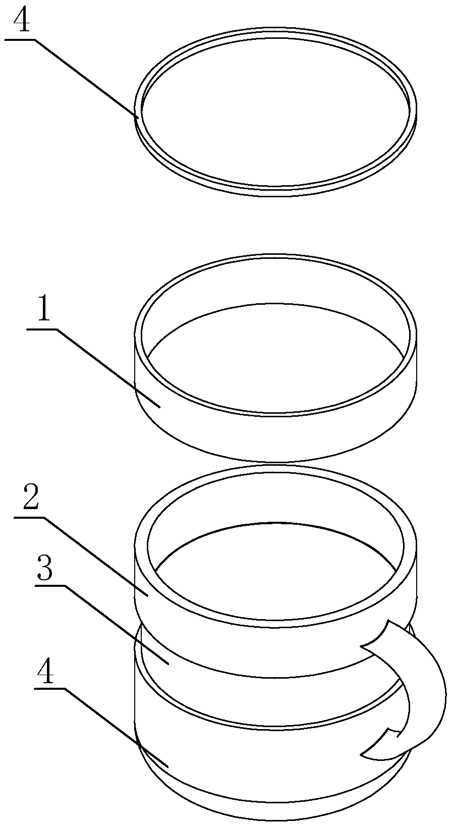 Ceramic container rotating based on Chinese sexagenary cycle, and manufacturing process thereof