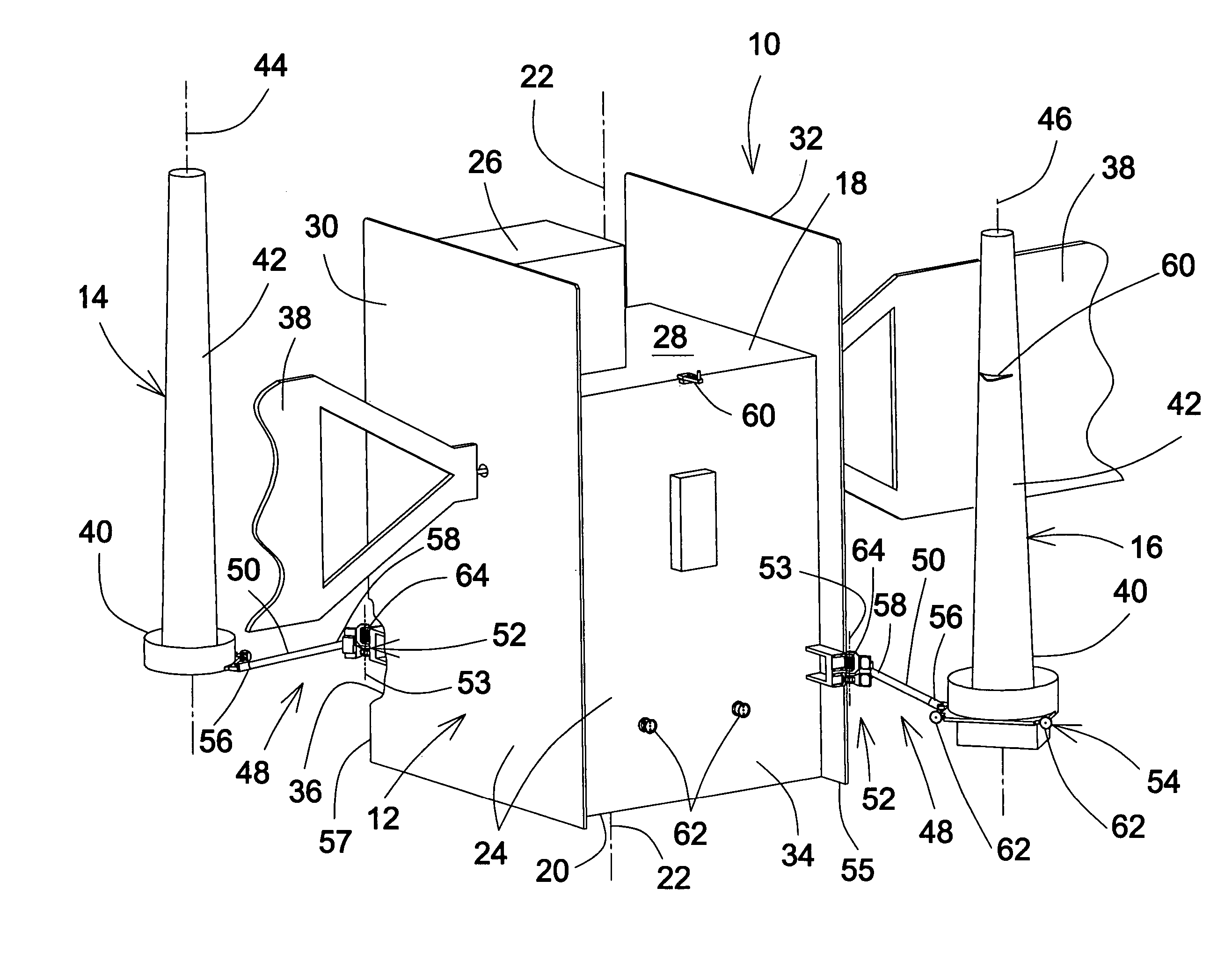 Method for improving isolation of an antenna mounted on a structure