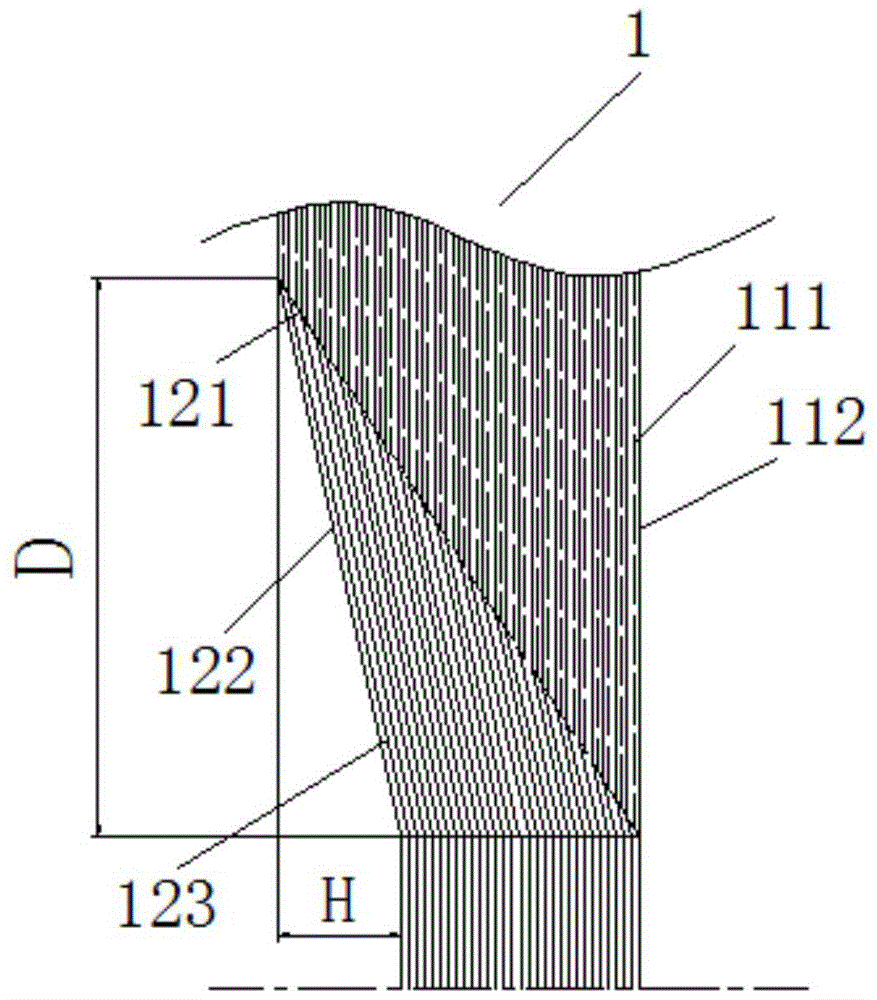 Machining method and structure of composite material wing cover