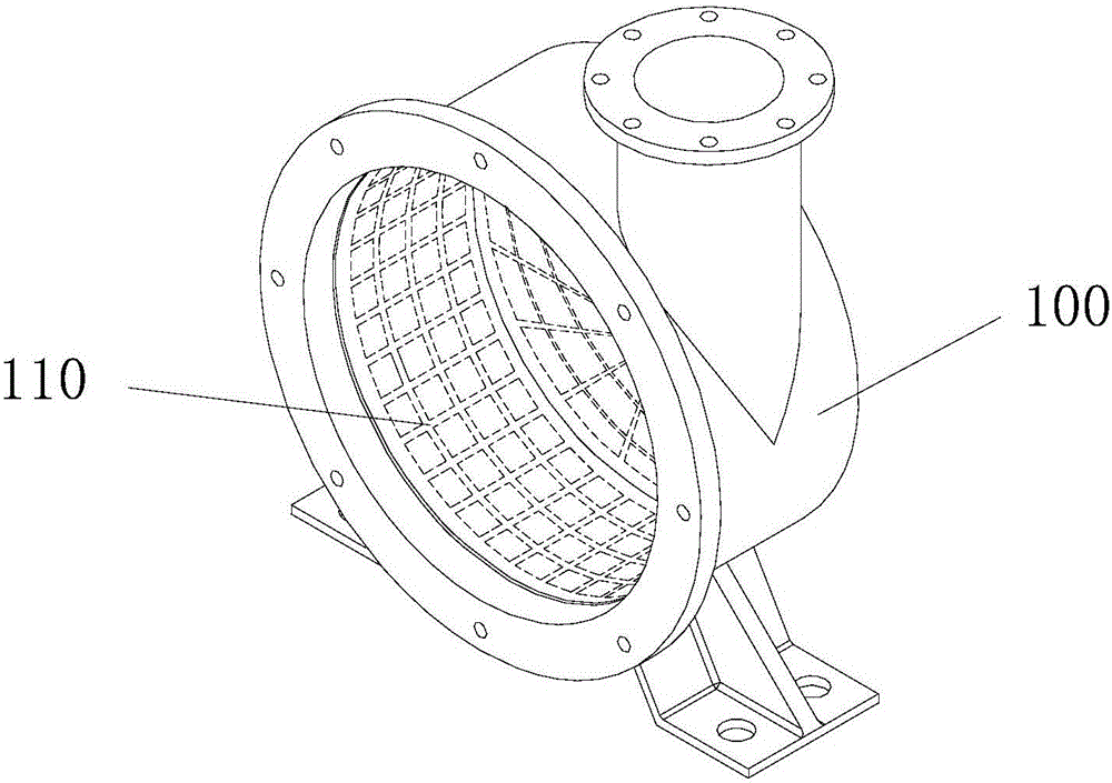 Volute structure provided with composite lining